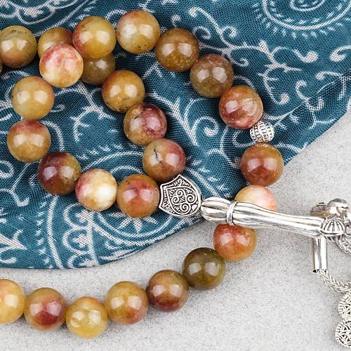 Akik Ta�� K�re Kesim Alpaka P�sk�ll� 10mm Tesbih