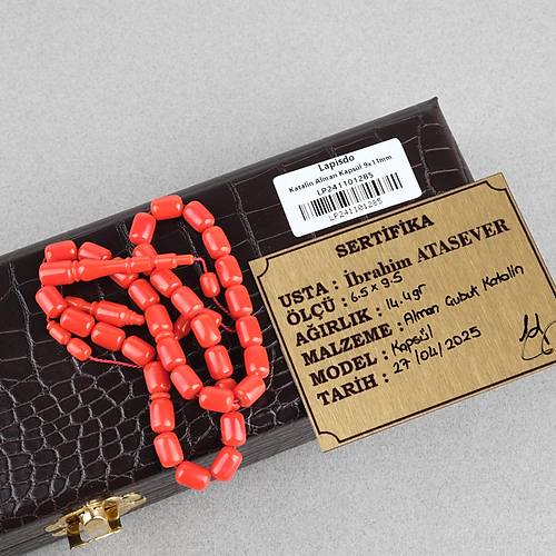 Alman Katalin Mercan Benzetme Kapsl Kesim 6.5x9.5mm Tesbih