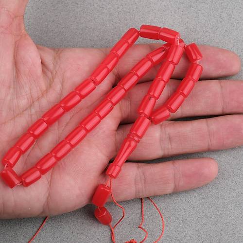 U�ak Cam� Kesme Kesim 7x10mm Tesbih P�sk�ls�z K�rm�z�