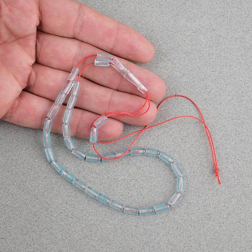 U�ak Cam� Kesme Kesim 4x8mm Tesbih -Mavi
