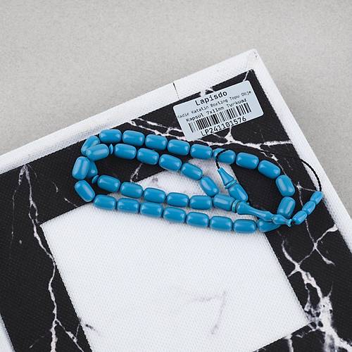 Eski Bowling Topu Obje Kaps�l Kesim 7x11mm Tebih -Mavi