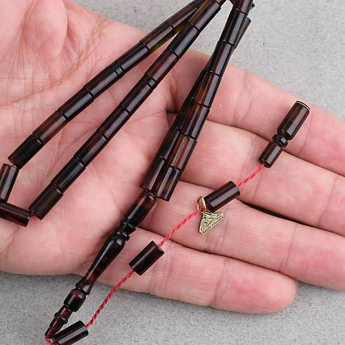 S�kma Kehribar Sistemli Kesme Kesim 5x10mm Kas�m Alt�nda� �mzal� Tesbih