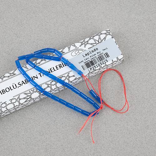 U�ak Cam� Kesme Kesim 4x8mm Tesbih -Mavi