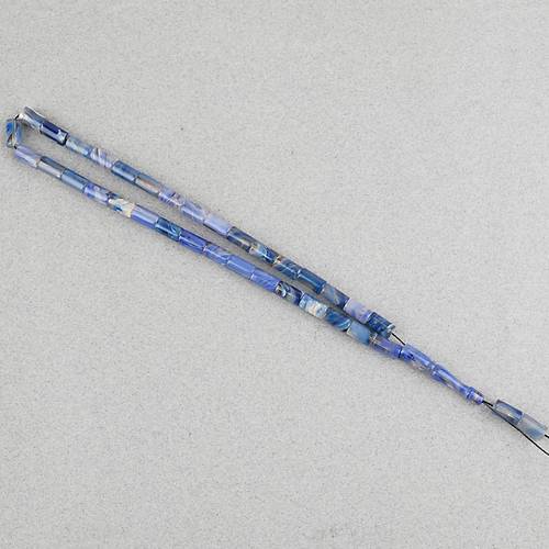 S�kma Kehribar Kesme Kesim 6x10mm Tesbih P�sk�ls�z Mavi