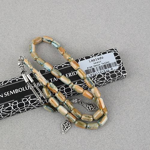 Galalit Alpaka P�sk�ll� Arpa Kesim 7x12mm Tesbih