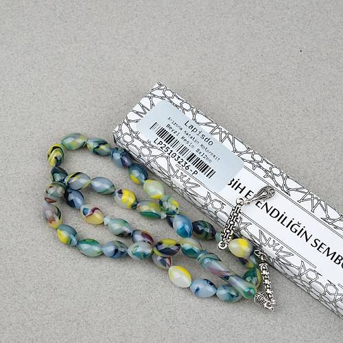 Arizona Katalin Alpaka P�sk�l Beyzi Kesim 8x12mm Tesbih- Ye�il