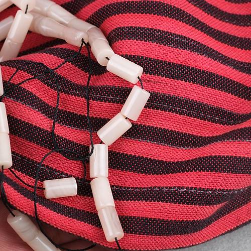 S�kma Kehribar Kesme Kesim 6x10mm Tesbih P�sk�ls�z Krem