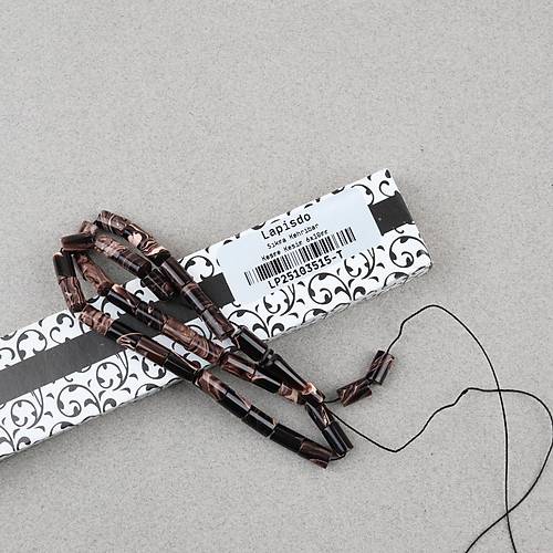 S�kma Kehribar Kesme Kesim 6x10mm Tesbih P�sk�ls�z Krem Kahverengi