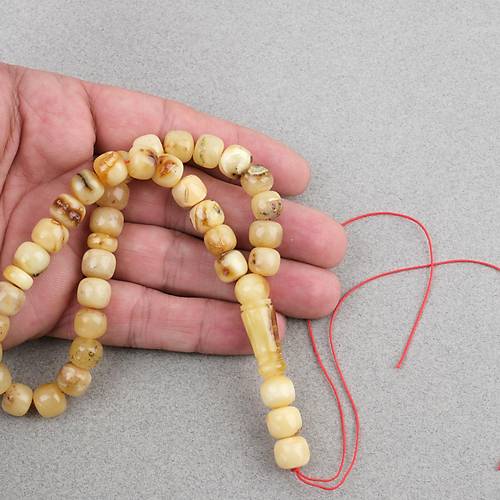 Damla Kehribar Bilek Boy Tekerlek Kesim 10x8mm Tesbih