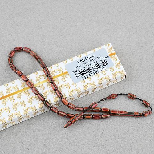 Kafur A�ac� Bilekboy Kaps�l Kesim 4.5x7.5mm Tesbih Turuncu