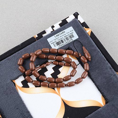 Katalin Eski Bowling Topu Obje Kaps�l Kesim 7x11mm Tebih -Kahverengi