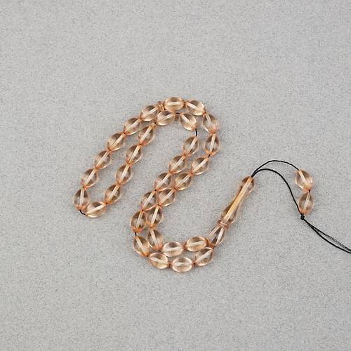 Ate� Kehribar Beyzi Kesim 7x11mm Tesbih-A��k Sar�