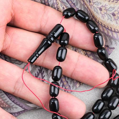 S�kma Kehribar Kaps�l Kesim 7x11mm Tesbih P�sk�ls�z