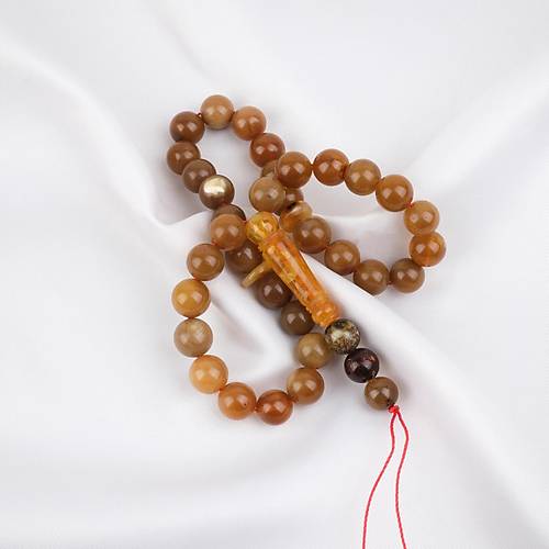 Damla Kehribar Bilek Boy K�re Kesim 8.5mm Tesbih