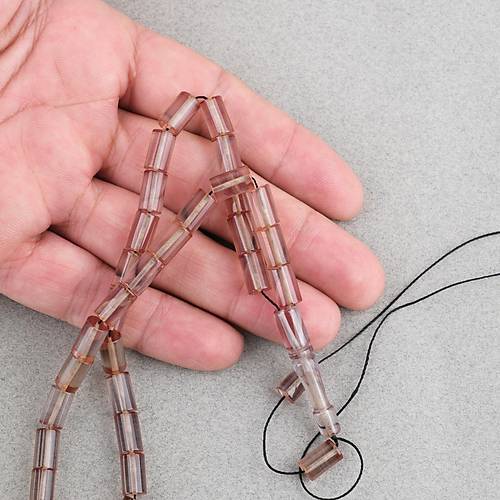 Ate� Kehribar Kesme Kesim 6x10mm Tesbih P�sk�ls�z