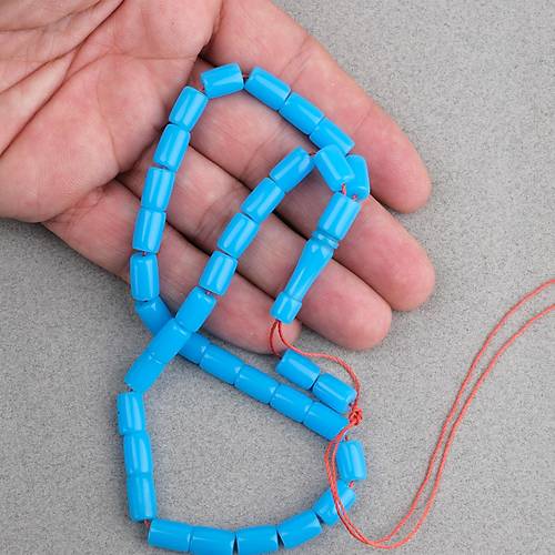 U�ak Cam� Kesme Kesim 7x10mm Tesbih P�sk�ls�z A��k Mavi