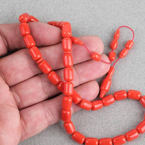 Alman Katalin Mercan Benzetme Kapsl Kesim 6.5x9.5mm Tesbih