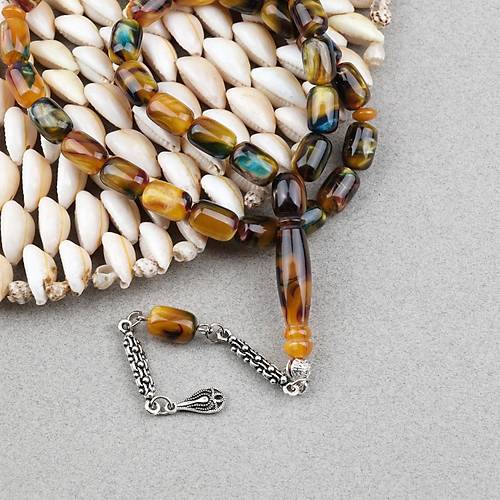 Arizona Katalin Alpaka P�sk�l Kaps�l Kesim 8x12mm Tesbih- Kahverengi