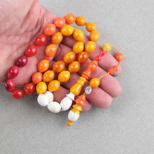 Katalin Bonibon Usta ��i �mzal� Tombul Beyzi 10x13mm Tesbih