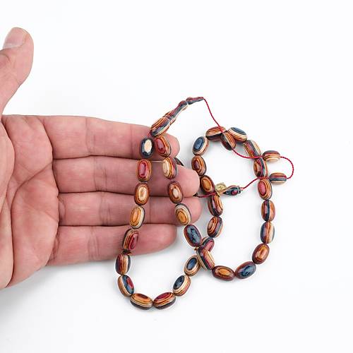 Kafur A�ac� Usta ��i �mzal� Yumu�ak Beyzi Kesim 8x12mm Tesbih