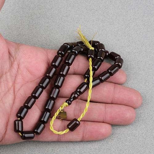 Omari S�kma Kehribar Kaps�l Kesim Oturtma �mameli Sistemli 7x11mm Tesbih