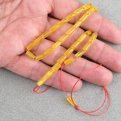 U�ak Cam� Kesme Kesim 4x8mm Tesbih -�effaf Sar�