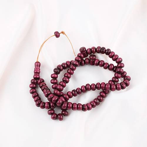 imir Aac Boyal  Vine r 99luk Tekerlek Kesim 10x6mm Namaz Tesbihi