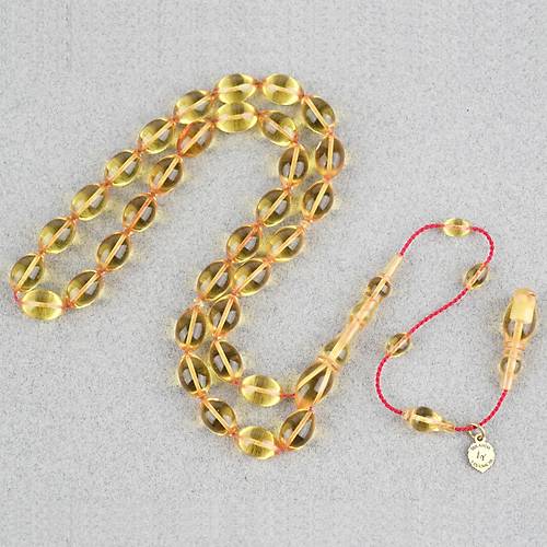 Ate� Kehribar Eski Oyun Zar Obje Patinli Beyzi Kesim 7x10.5mm Tesbih