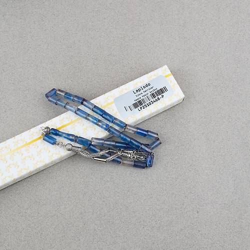 S�kma Kehribar Kesme Kesim Alpaka P�sk�ll� 6x10mm Tesbih