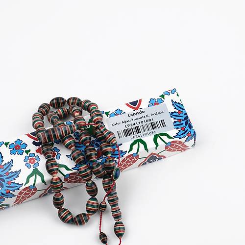 Kafur A�ac� Usta ��i �mzal� Yumurta Kesim 7x12mm Tesbih