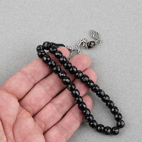 Erzurum Oltu Gm ileme El Boy 925Ayar Gm Pskl Tekerlek Kesim 7x8mm  Tesbih