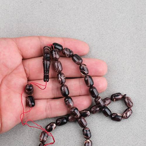 S�kma Kehribar Kaps�l Kesim 7x11mm Tesbih P�sk�ls�z