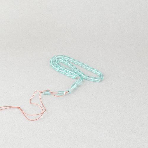 U�ak Cam� Kesme Kesim 6x10mm Tesbih P�sk�ls�z �effaf Ye�il