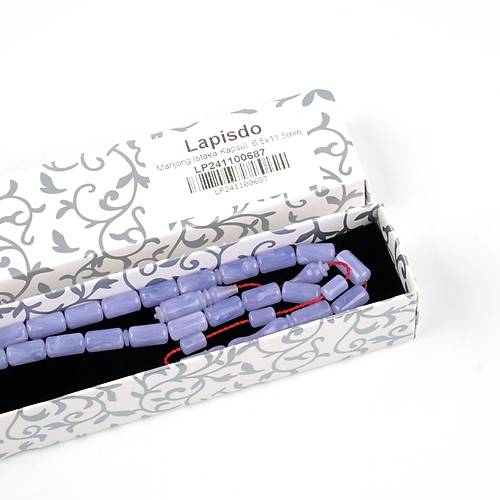 Kadim Katalin Eski Amerikan Istaka Kapsl Kesim  6.5x11mm Tesbih -Lila