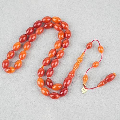 Kadim Katalin Eski amdan Obje Beyzi Kesim 7x12mm Tesbih