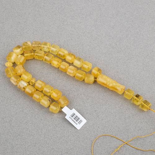 Kaya Damla Kehribar -Balt�k Tekerlek Kesim 9.5x10mm Tesbih