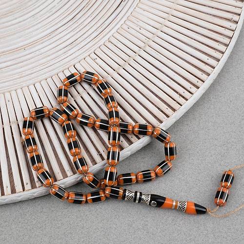 Erzurum Oltu 925A Gm leme Nakka mame Usta i mzal Kapsl Kesim 7.5x11mm Tesbih