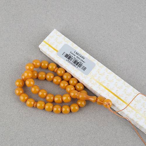 S�kma Kehribar K�re Kesim 11mm Tesbih -P�sk�ls�z