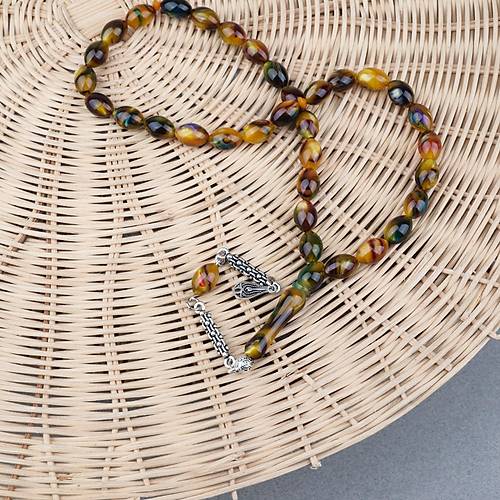 Arizona Katalin Alpaka P�sk�l Beyzi Kesim 8x12mm Tesbih- Sedefli