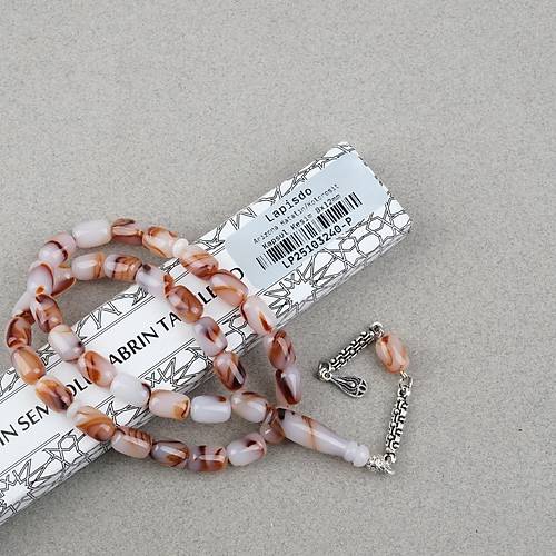 Arizona Katalin Alpaka P�sk�l Kaps�l Kesim 8x12mm Tesbih- Kahverengi