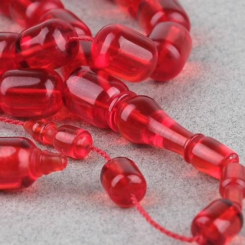 Alman Katalin Usta i Kapsl Kesim 8x11.5mm Tesbih -Krmz
