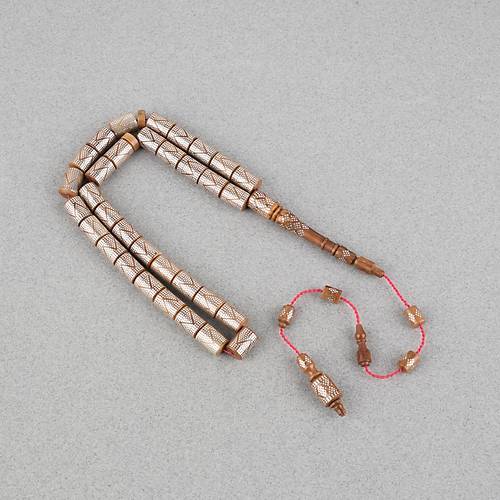 Kuka 925Ayar G�m�� �ak�ml� Kesme Kesim  8x11mm Tesbih