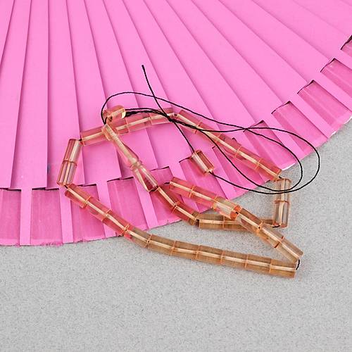 Ate� Kehribar Kesme Kesim 7x11mm Tesbih -G�l Kurusu �effaf