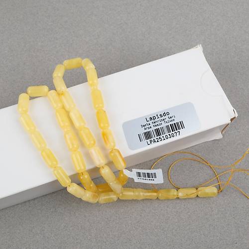 Kaya Damla Kehribar -Balt�k Arpa Kesim 7x14mm Tesbih