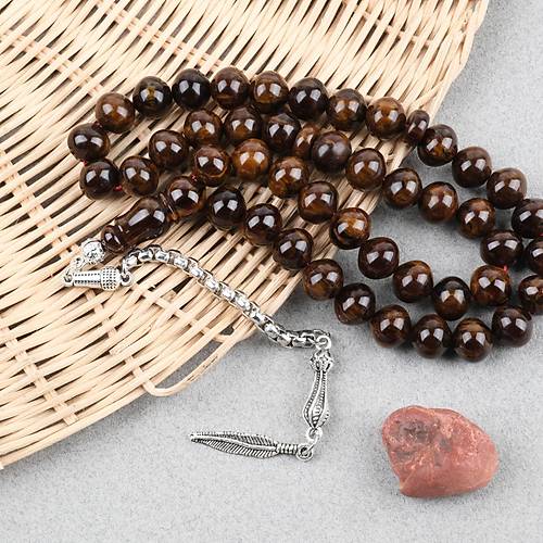 Skma Kehribar Alpaka Pskl Arabi 45lik Ulu Kre Kesim 9x10mm Tesbih