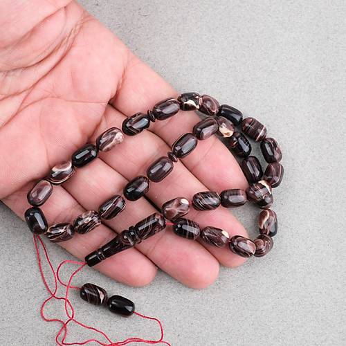 S�kma Kehribar Kaps�l Kesim 7x11mm Tesbih P�sk�ls�z