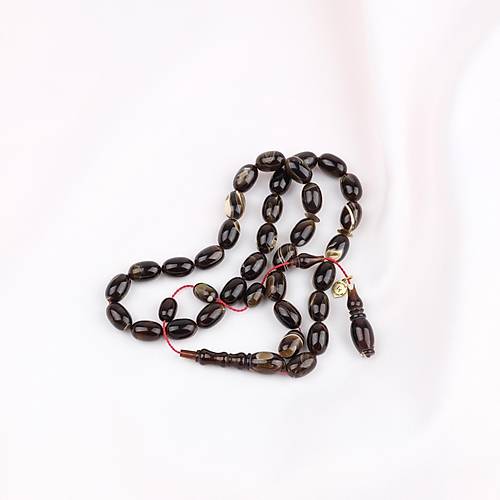 Kadim Katalin Eski Kalemlik Obje Usta i mzal  Beyzi Kesim 8x13mm Tesbih -ekoslovak