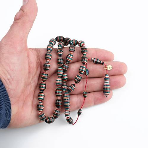 Kafur A�ac� Usta ��i �mzal� Yumurta Kesim 7x12mm Tesbih