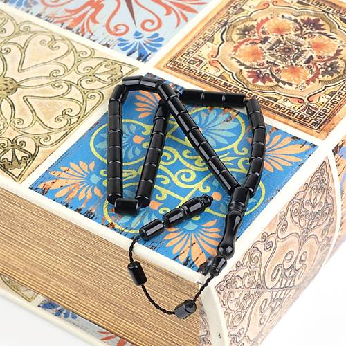 Erzurum Oltu Yumu�ak Kesme Kesim 6.5x9.5mm Tesbih