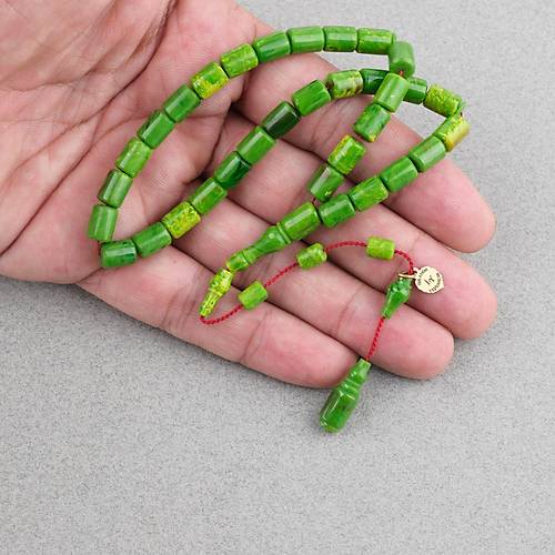 Kadim Katalin Eski Obje Usta ��i �mzal� Bilek Boy Kaps�l Kesim 6x8mm Tesbih